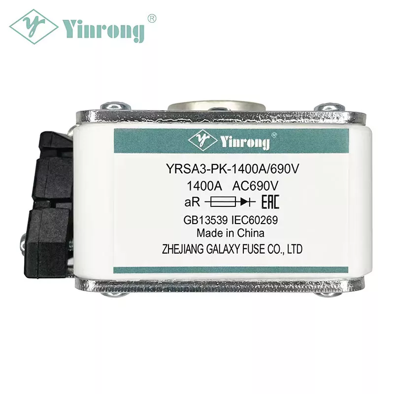 690VAC 1400A Square Body သည် အလွန်မြန်သော aR Fuse ဖြစ်သည်။